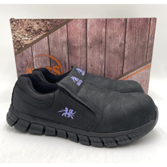 HOSS Mary Black MT23015 Women's NEW Composite-Toe Work Shoe Black US Size 10 W - Picture 1 of 11